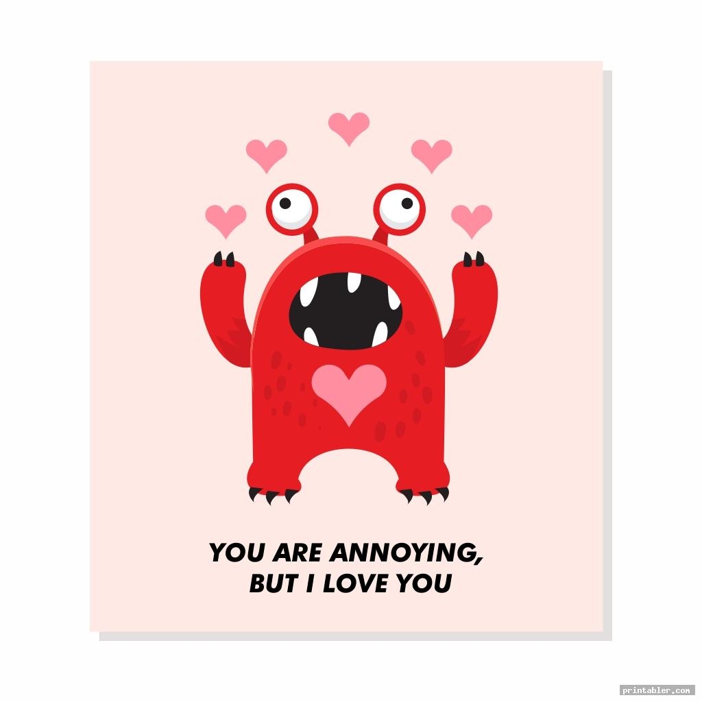 Funny Valentine Cards For Friends Printable Gridgit
