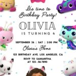 Gabby 39 s Dollhouse Birthday Invitation Template Canva 5 Cat Birthday