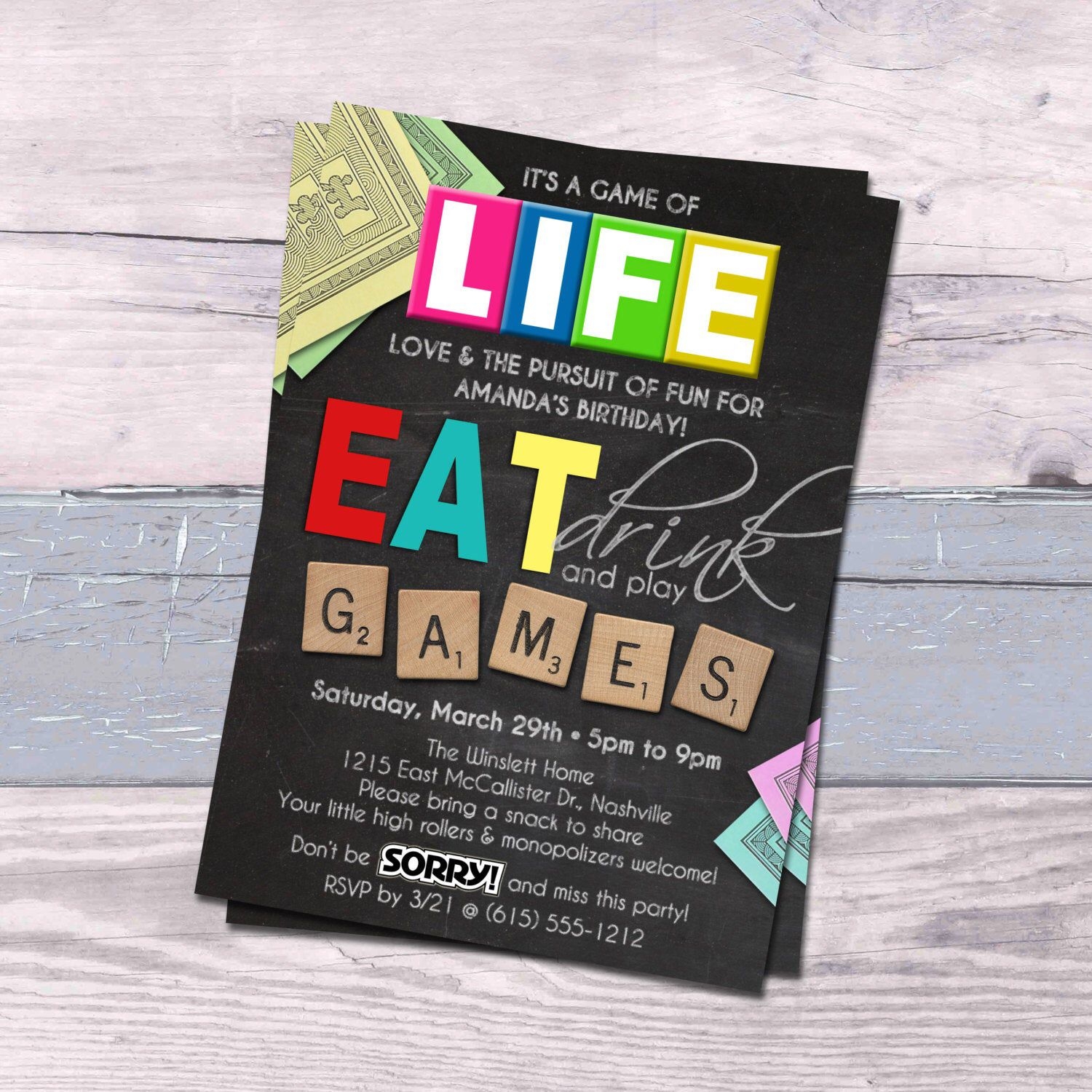 Game Night Invite Template