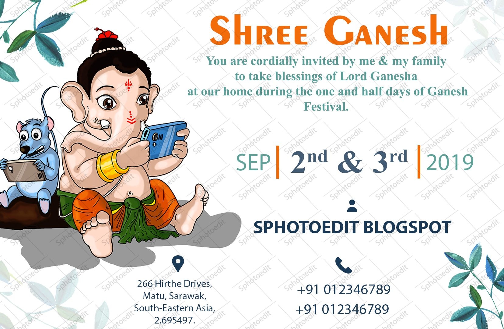 Ganesh Chaturthi Invitation Template Ganesh Puja Invi Vrogue co