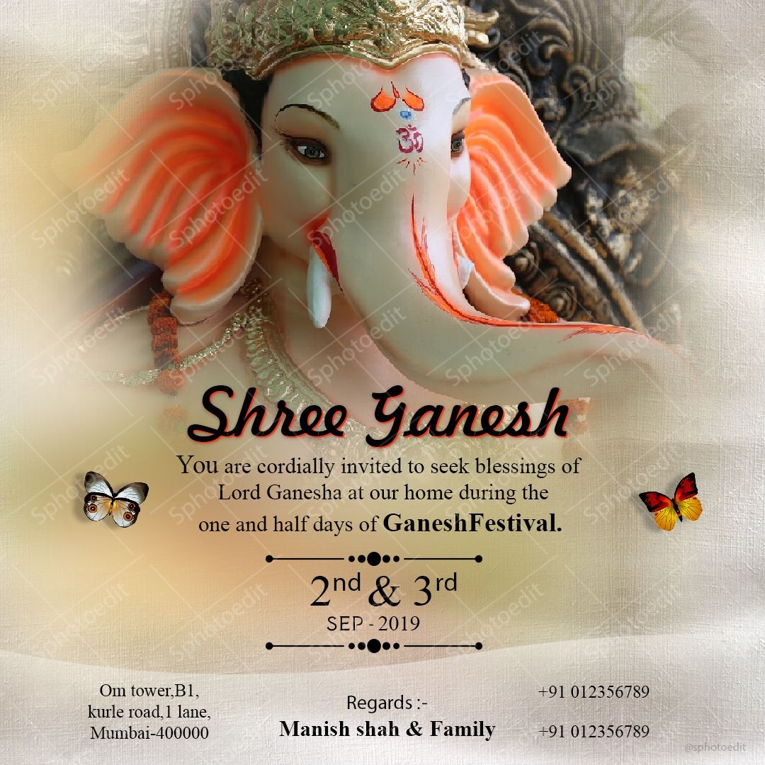 Ganesh Invitation Templates Content Calendar Template