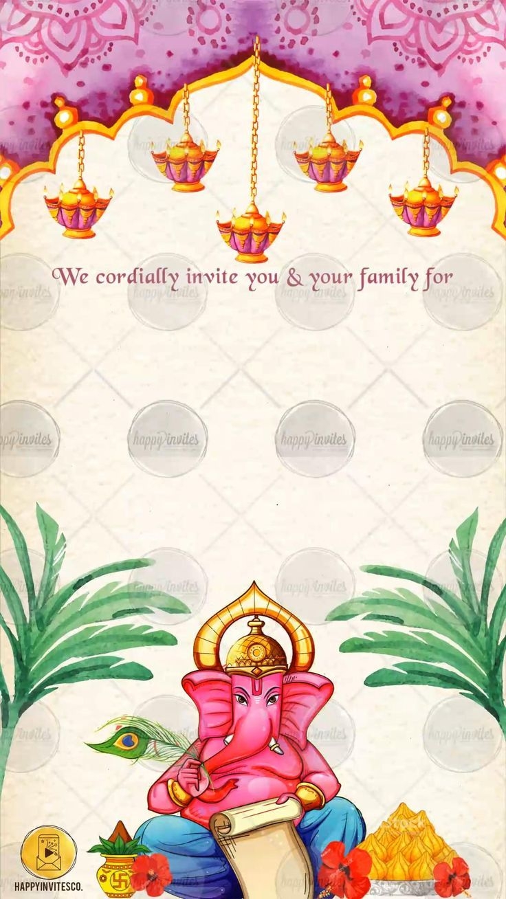 Ganpati Invitation Card Template Content Calendar Template
