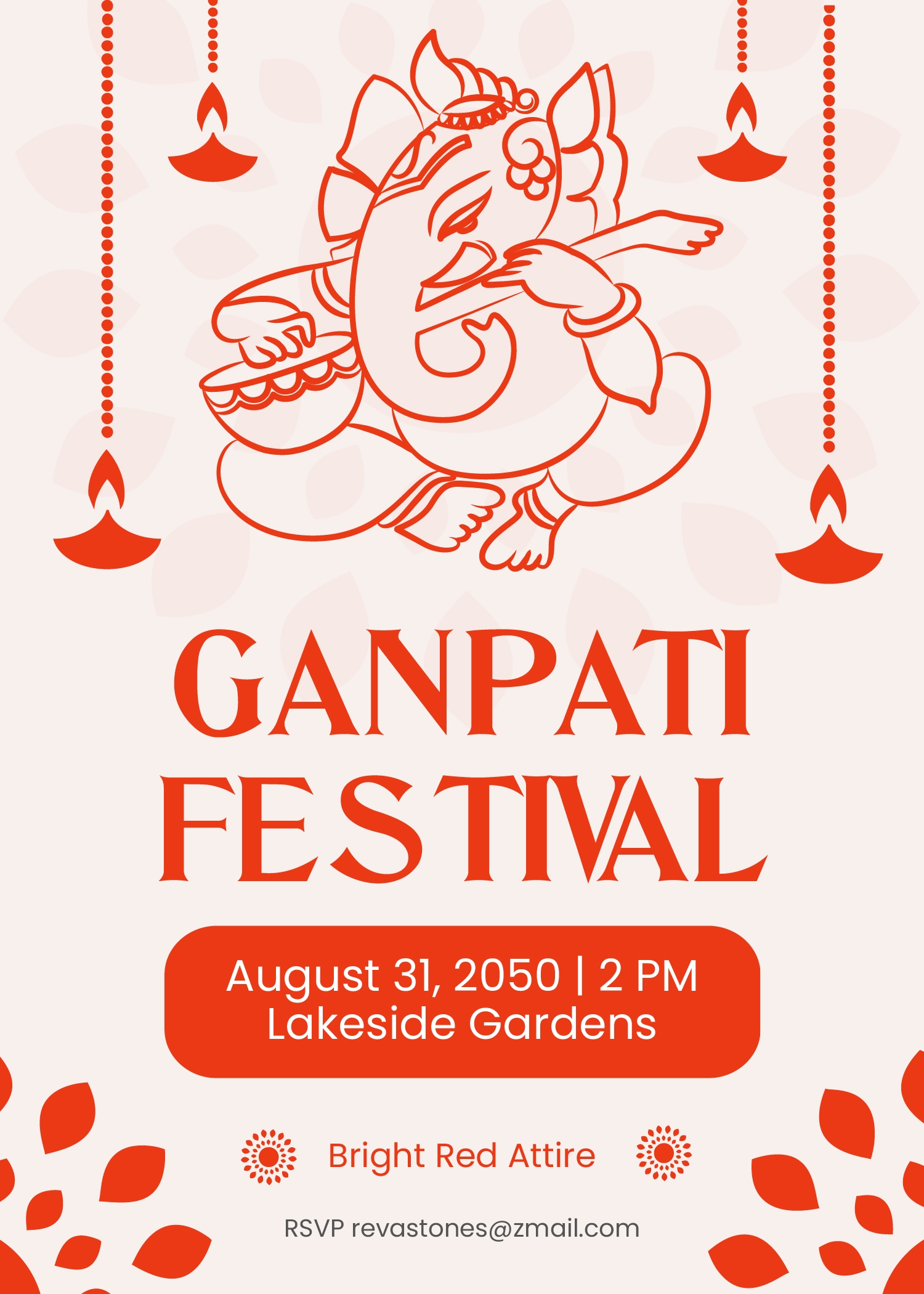 Ganpati Invitation Template In PSD Illustrator Word Download 