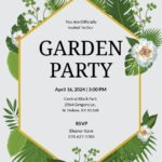 Garden Party Invitation Template Free PDF Word PSD Apple Pages