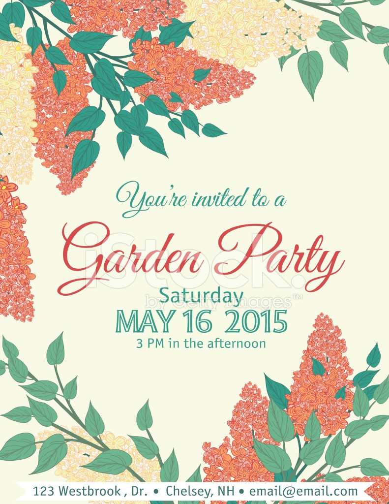 garden party invitation template