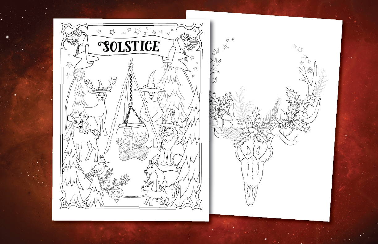 Get A Free Yule Greeting Set Coloring Book Of Shadows Worksheets 