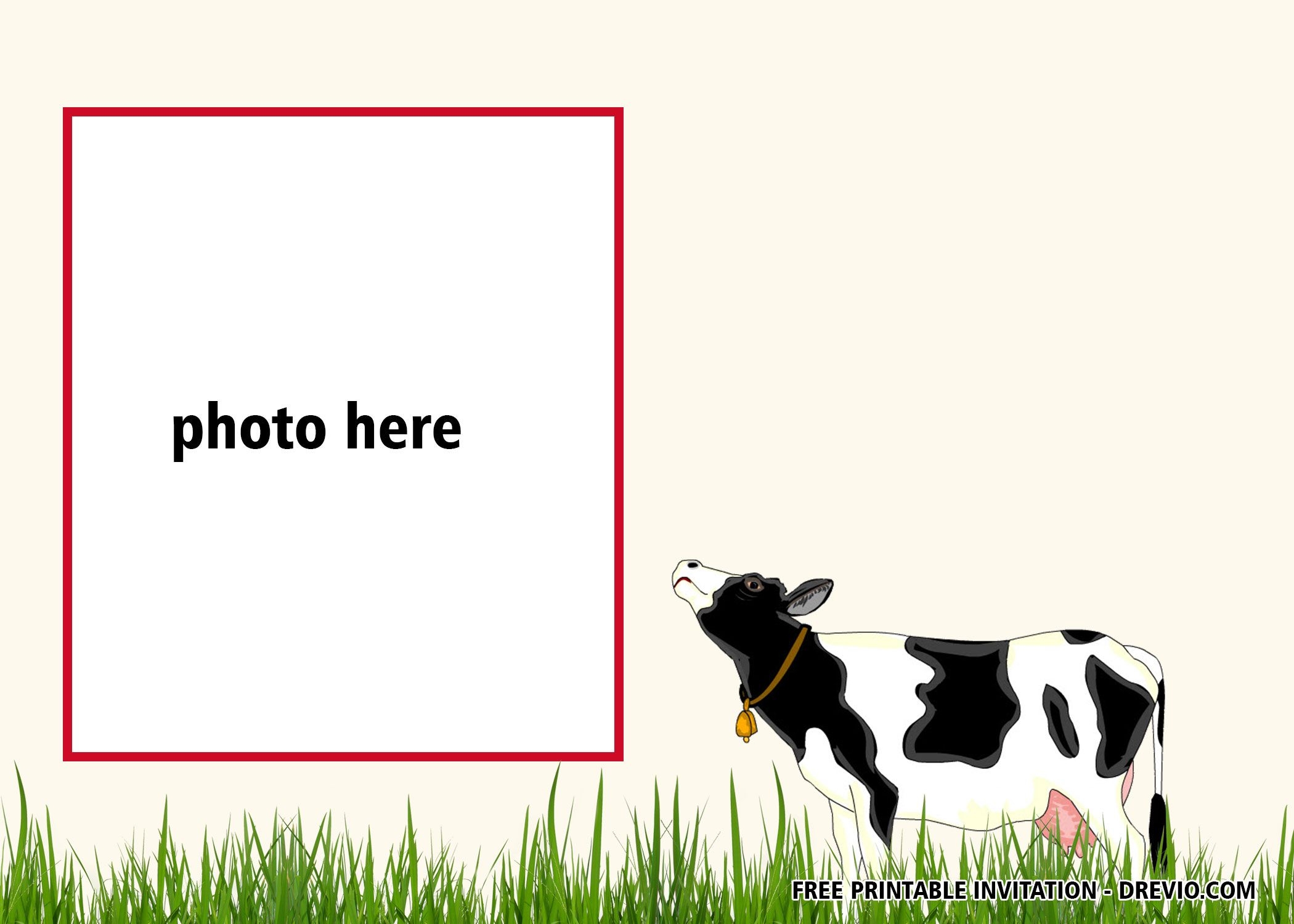 cow invitation templates free