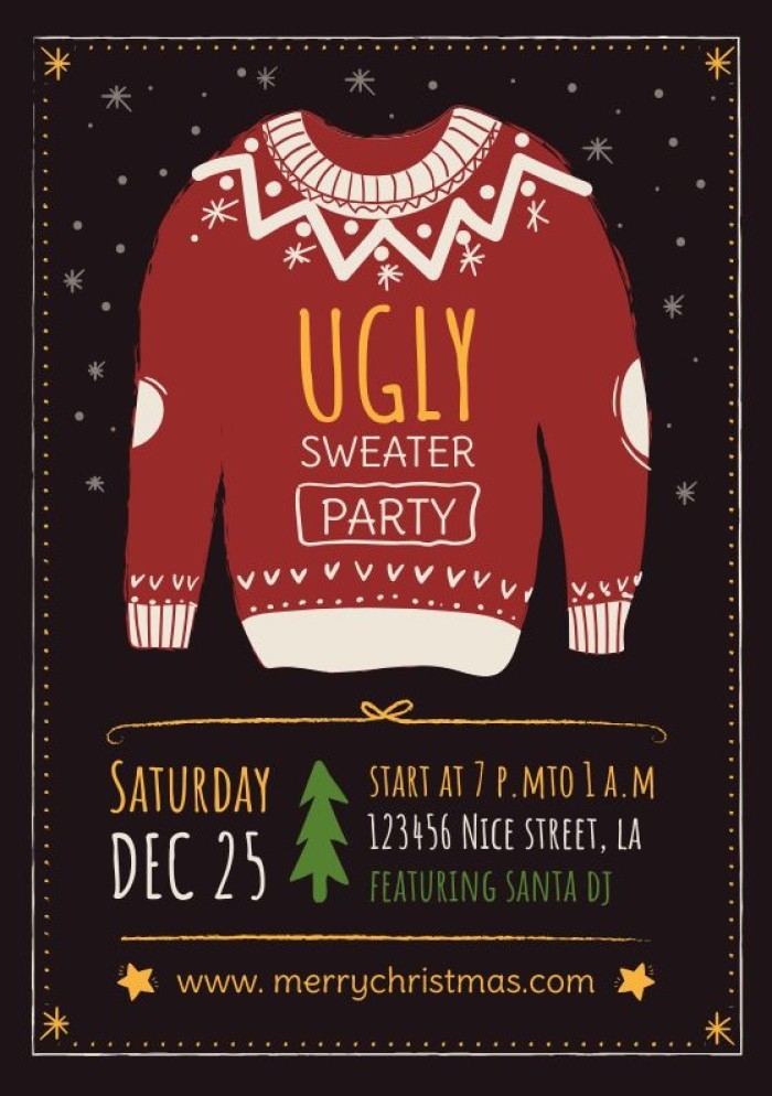 ugly sweater party invitation free template