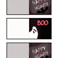 Ghost And Bat Halloween Gift Cards