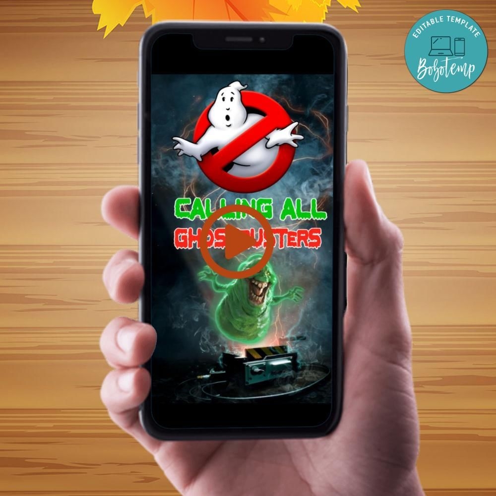 ghostbusters invitation template free