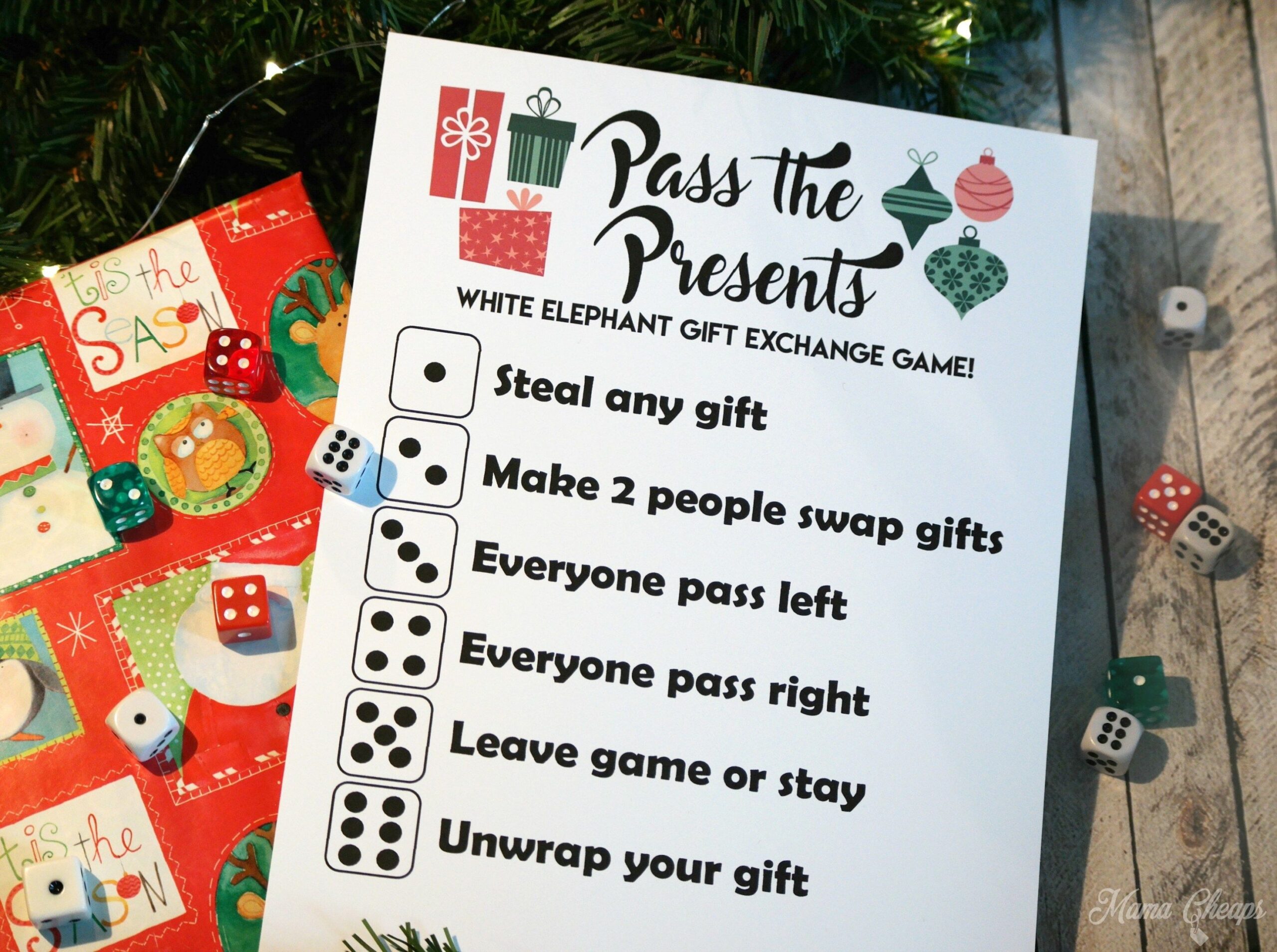 Gift Exchange Printable Cards Christopher J Chen