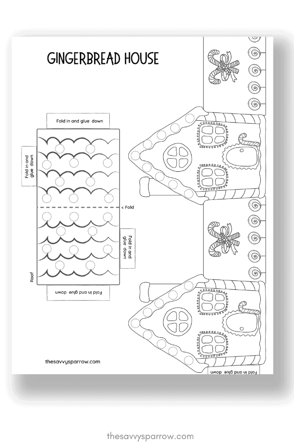 gingerbread house card printable