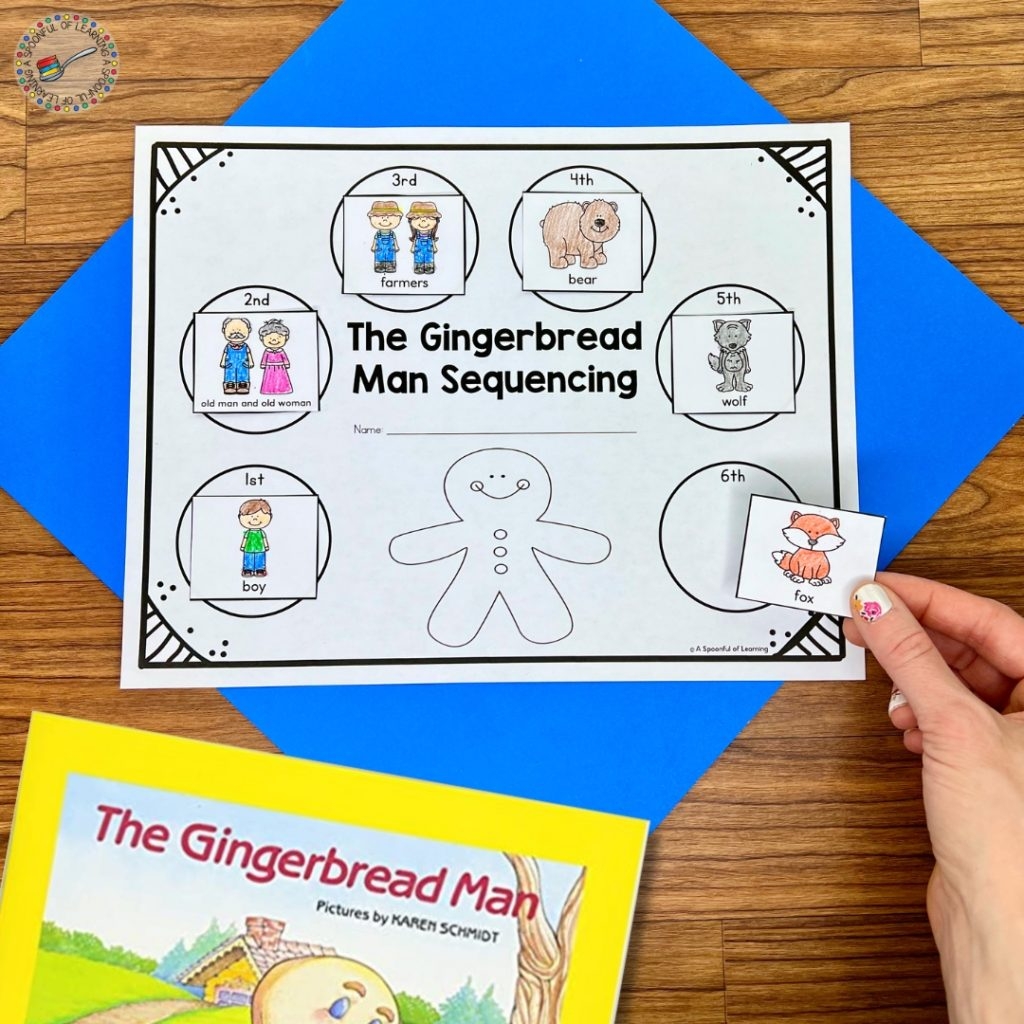 gingerbread man sequencing cards printable