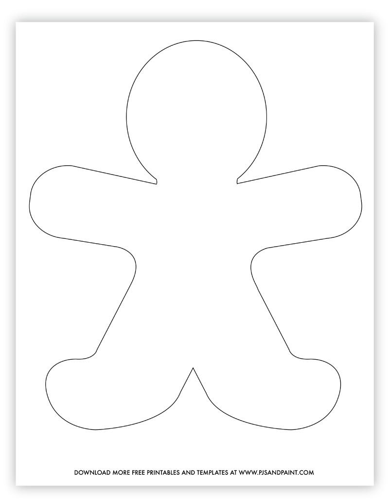 free gingerbread man template printable