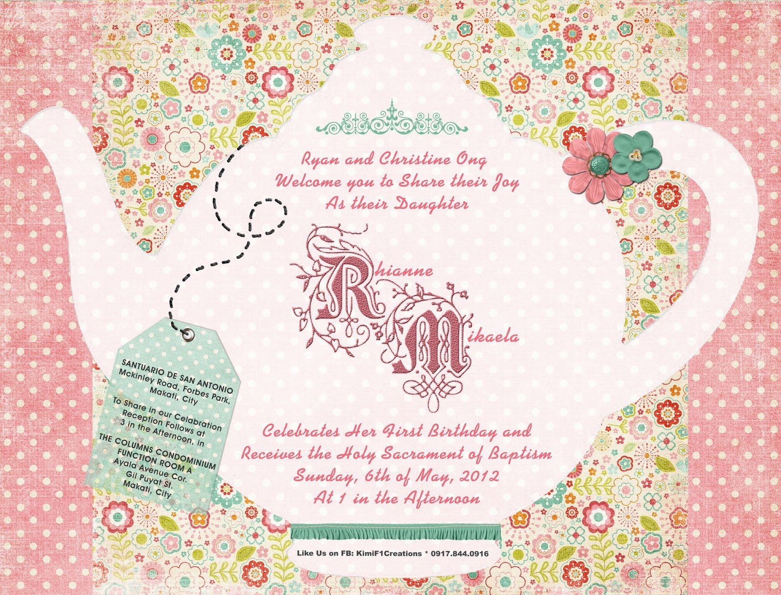 Girls Tea Party Invitation Wording