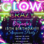 Glow Party Invitation Template Free Printable Templates Free