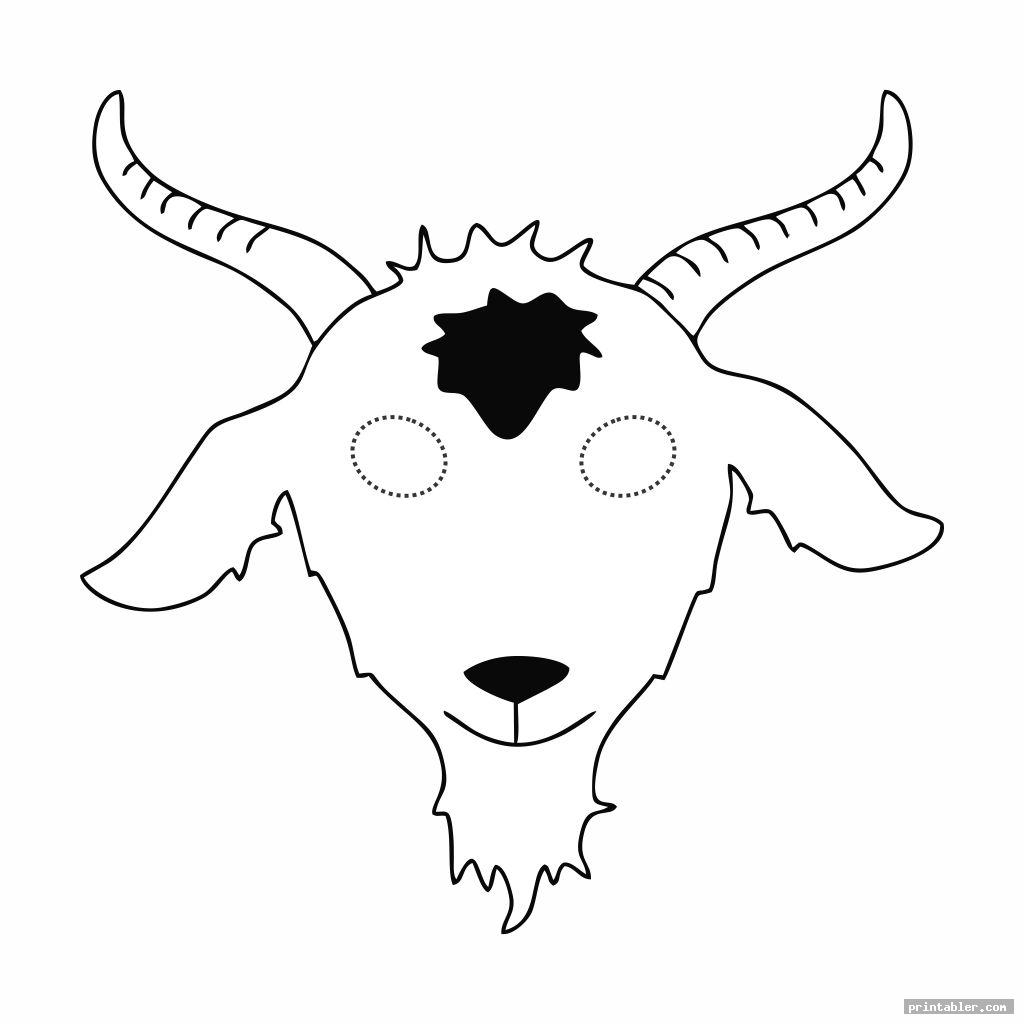 Goat Mask Printable Printable Calendar