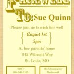 Going Away Invitation Templates
