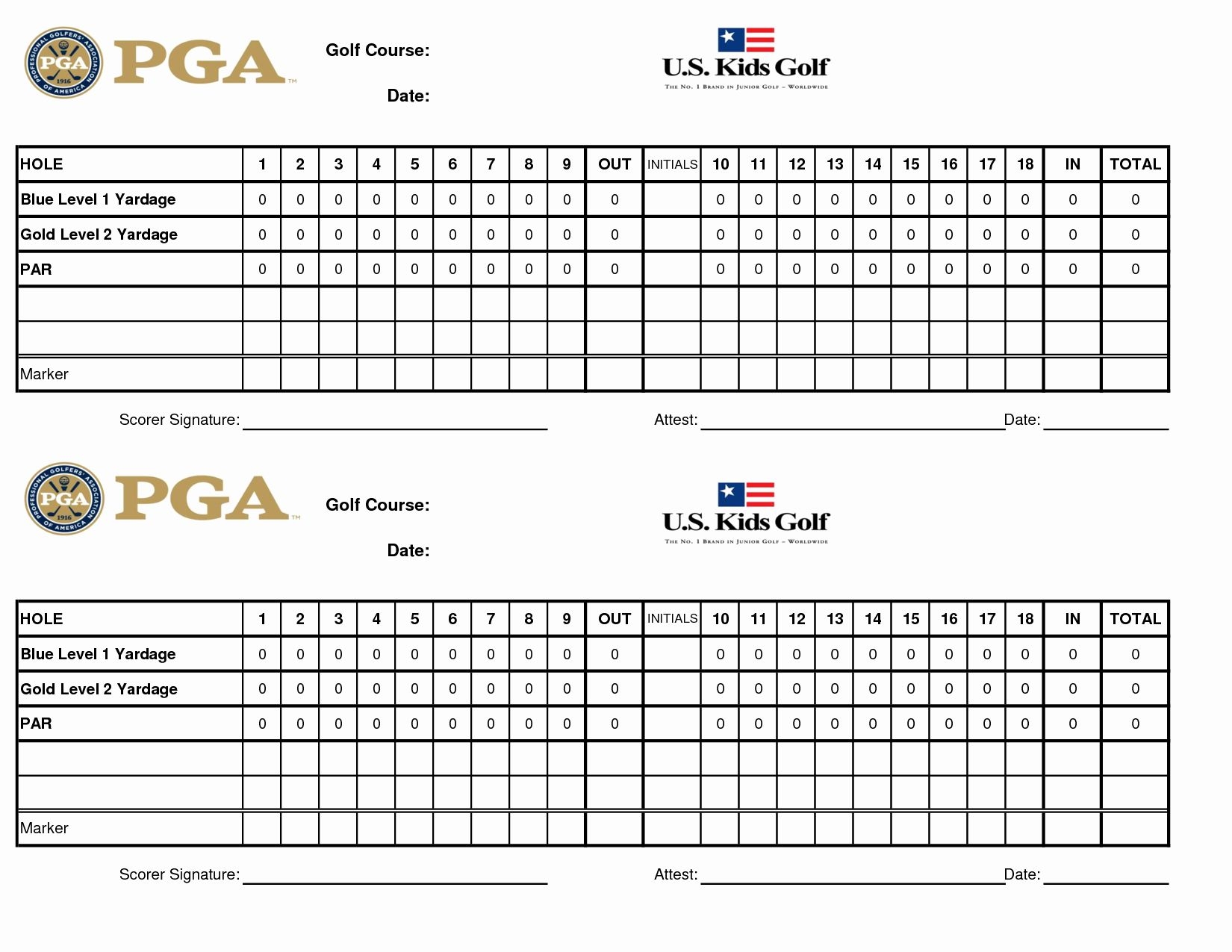 Golf Score Cards Printable Printable Word Searches