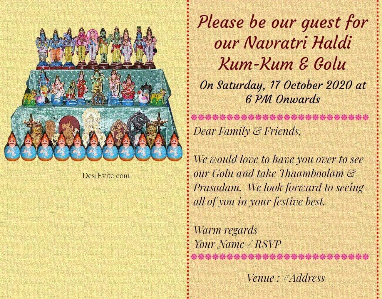 golu invitation template