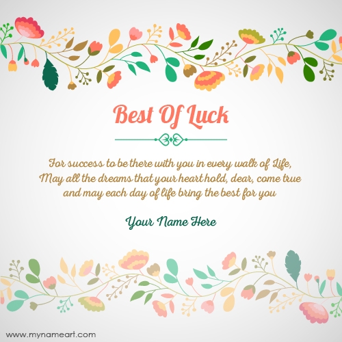 Good Luck Greetings Cards Maker