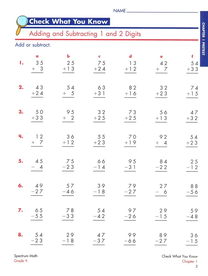 Grade 4 Math Worksheets Horizontal Multiplication Worksheets Library