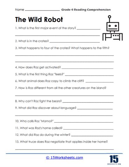 reading worksheets for 4th graders