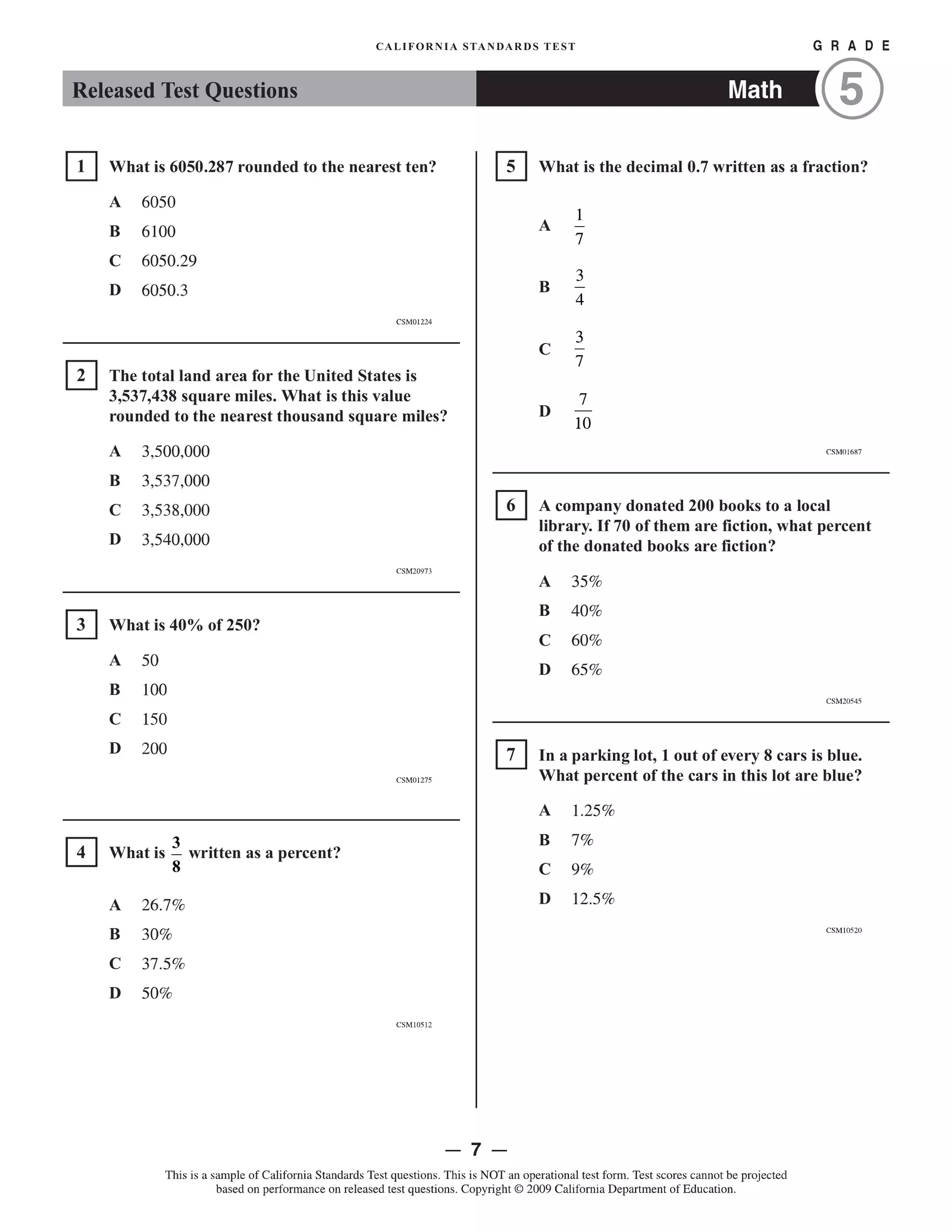 Grade 5 Final Test Math Interactive Worksheet Edform Worksheets 