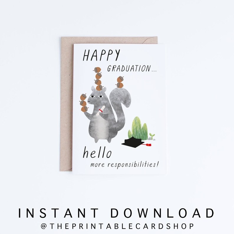 graduation card printable funny