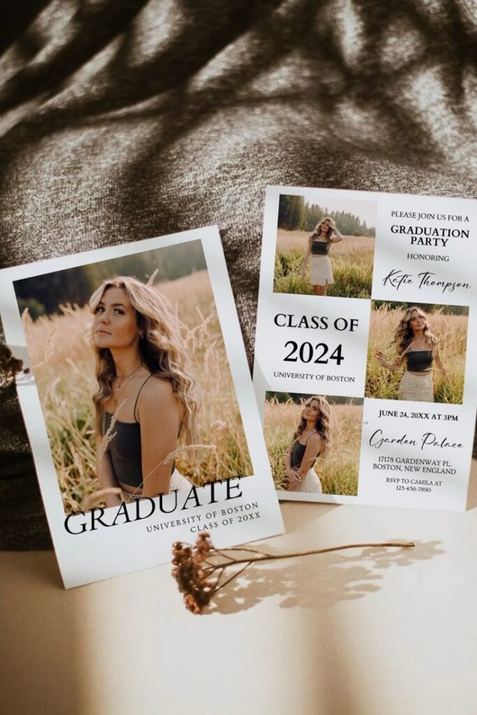 Graduation Invitation Modern Graduation Invitation Graduation