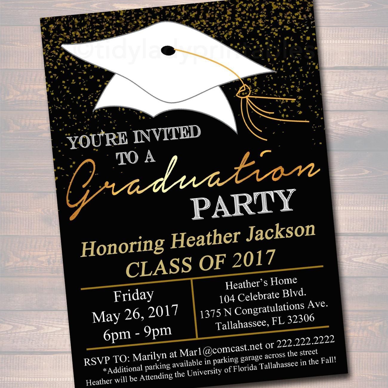 graduation party invite template free