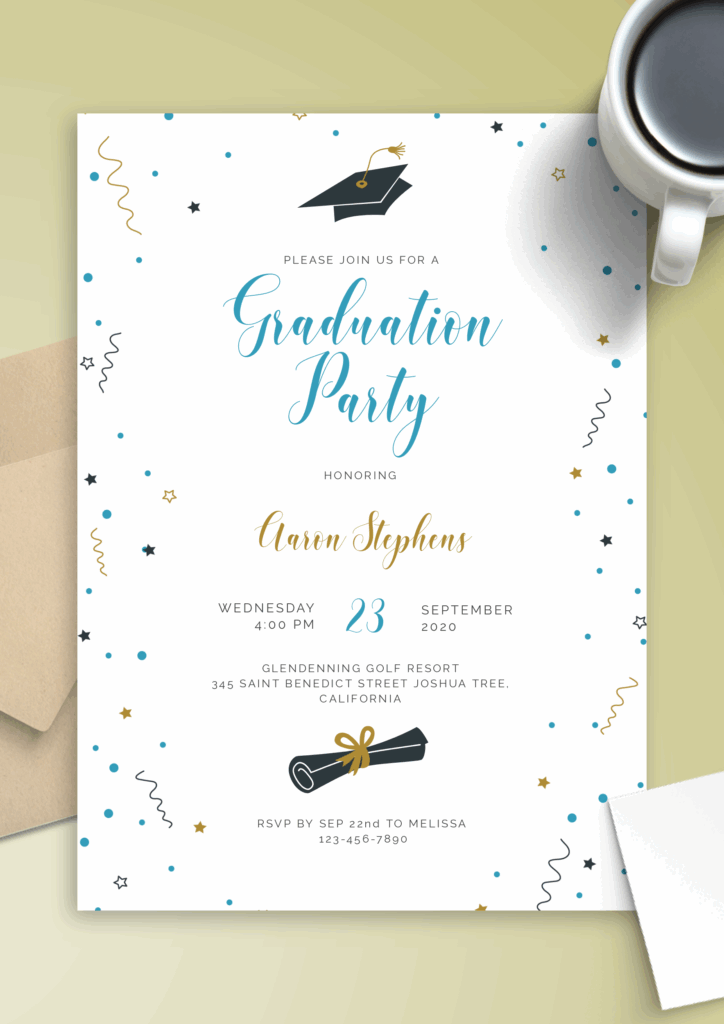Graduation Party Invitation Printable Templates Printable New Year