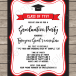 Graduation Party Invitations Template Printable Graduation Invite