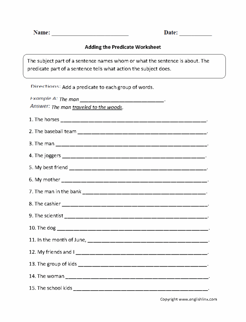 Grammar 6th Grade Worksheets Free Worksheets Samples