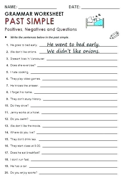 Grammar Worksheets For Grade 6 Free Worksheets Samples