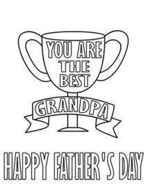 Grandpa Fathers Day Card Coloring Page Coloring Pages