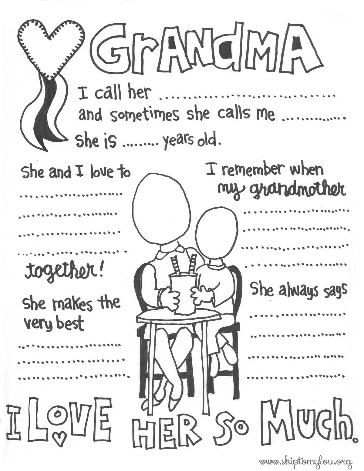 happy grandparents day card printable