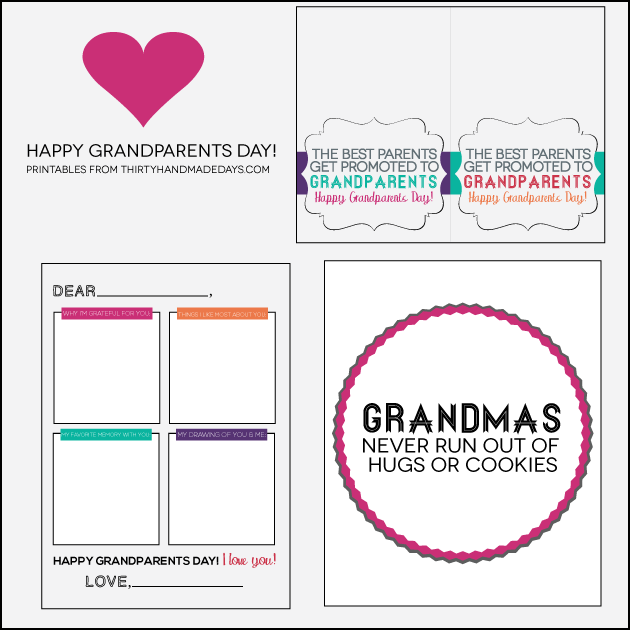 Grandparents Day Card Printable