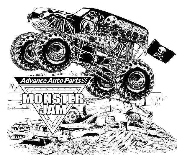 Grave Digger Coloring Pages
