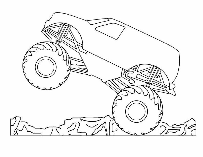 Grave Digger Monster Truck Coloring Pages Coloring Home