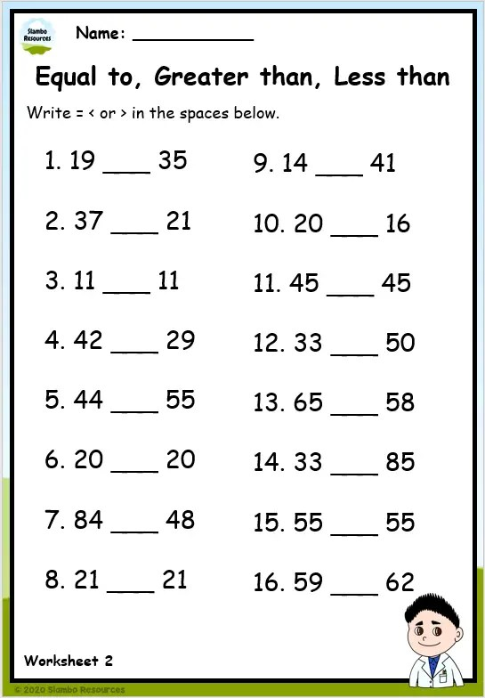Greater Than Less Than Lesson Video Math Tricks Worksheets Library