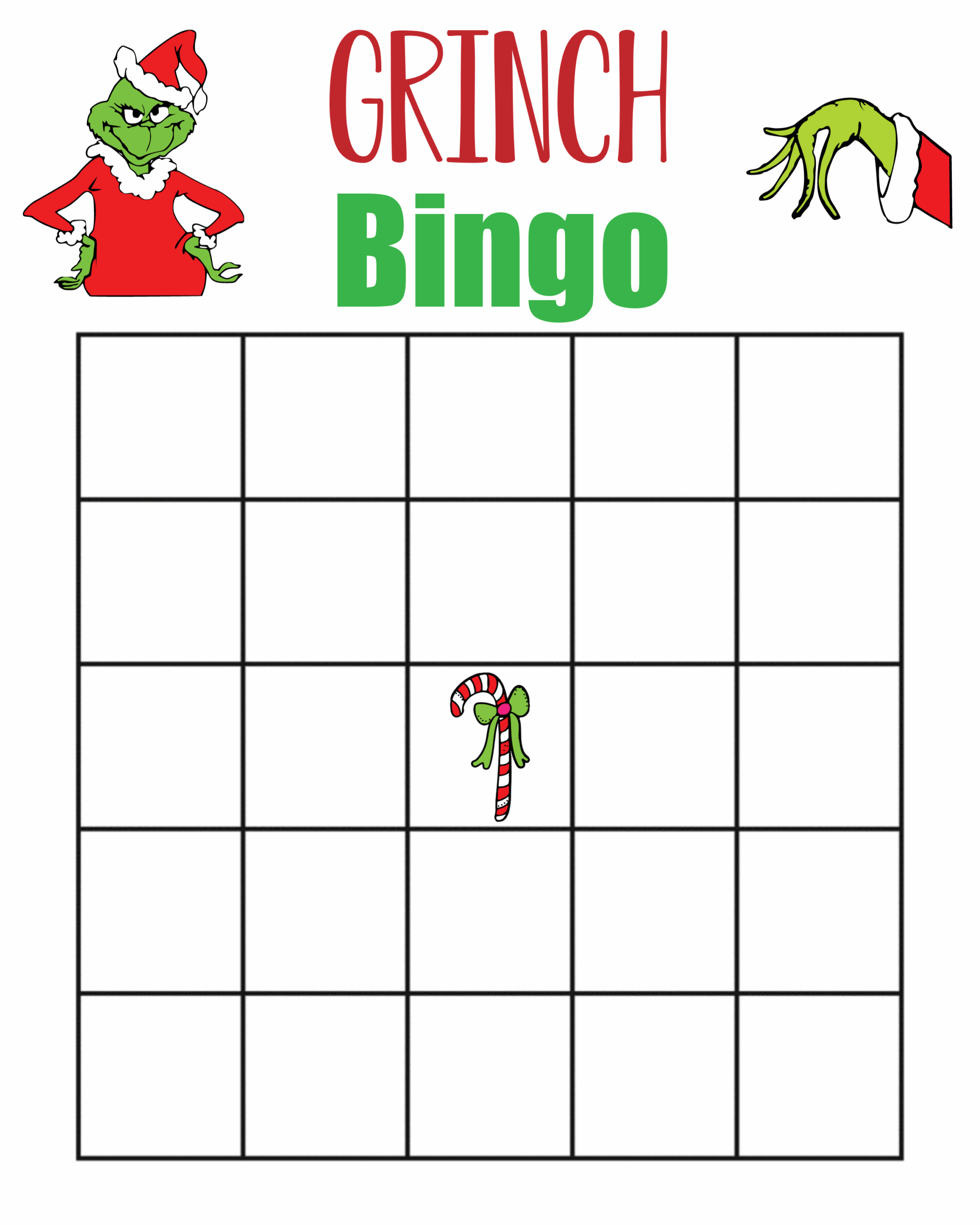 Grinch Bingo Cards Printable Printable Word Searches