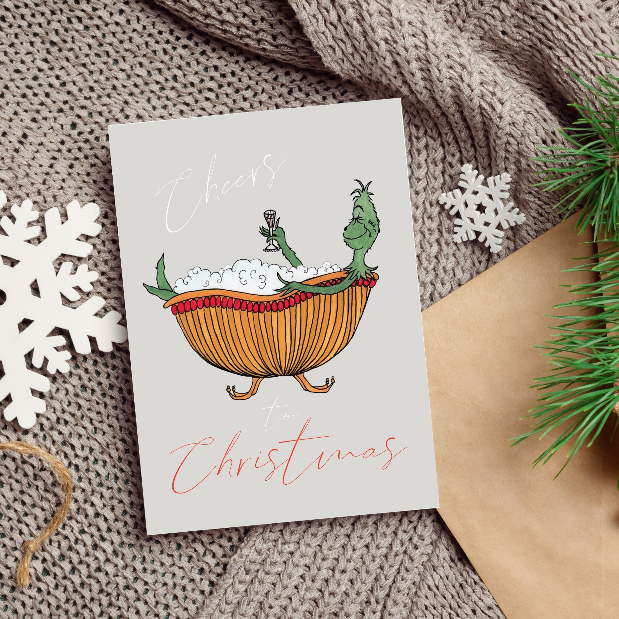 Grinch Christmas Card Printable Christmas Card Funny Christmas Card