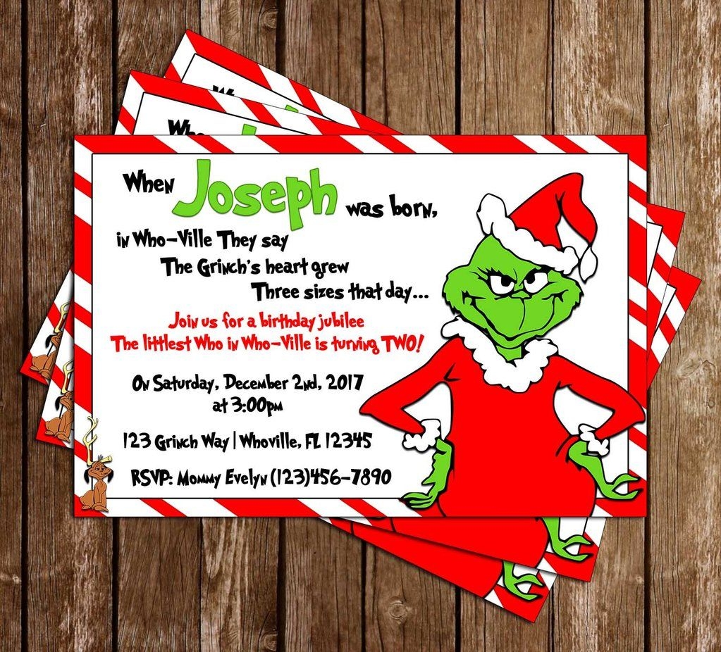 Grinch Invitation Template