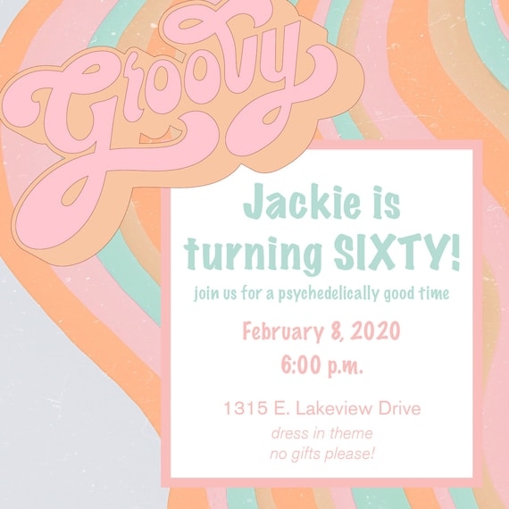 Groovy Invitation Template Free