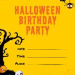 Halloween Birthday Invitation Templates