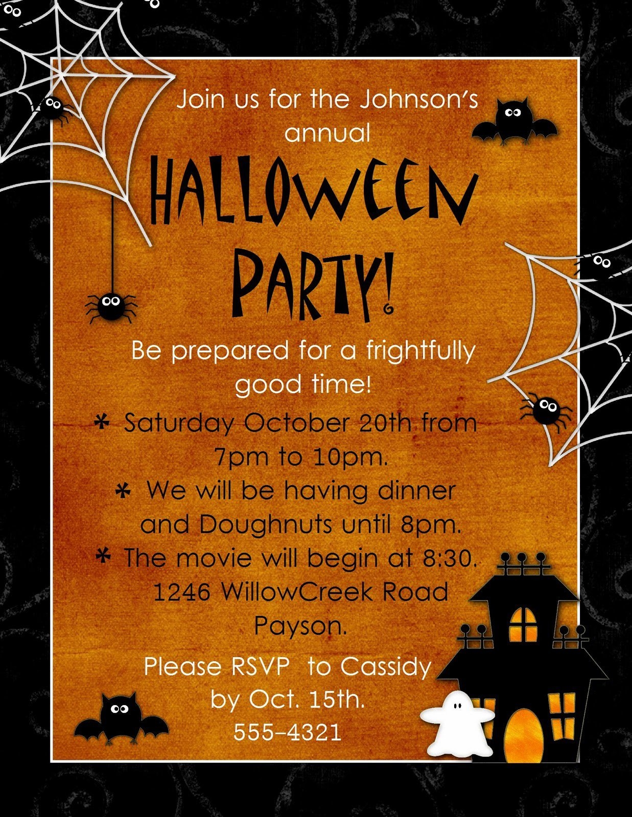 Halloween Birthday Invitation Templates