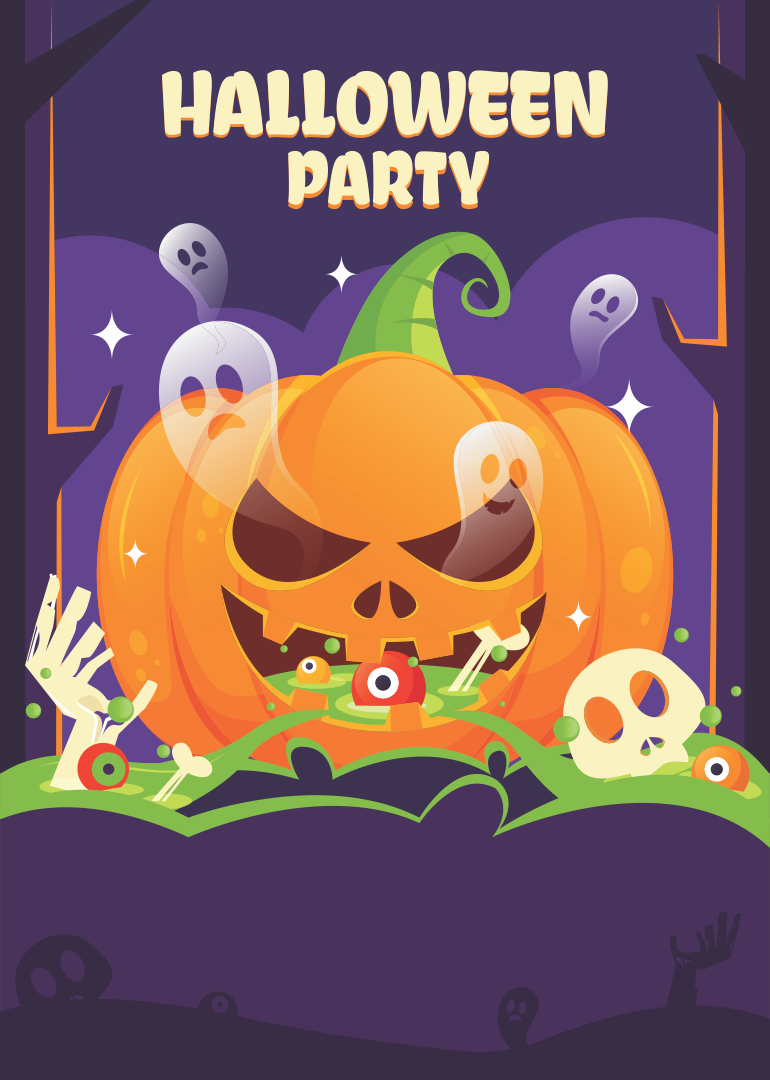 Halloween Birthday Invitation Templates