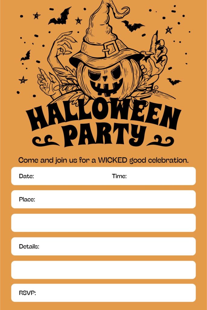 Halloween Costume Party Invitations Templates