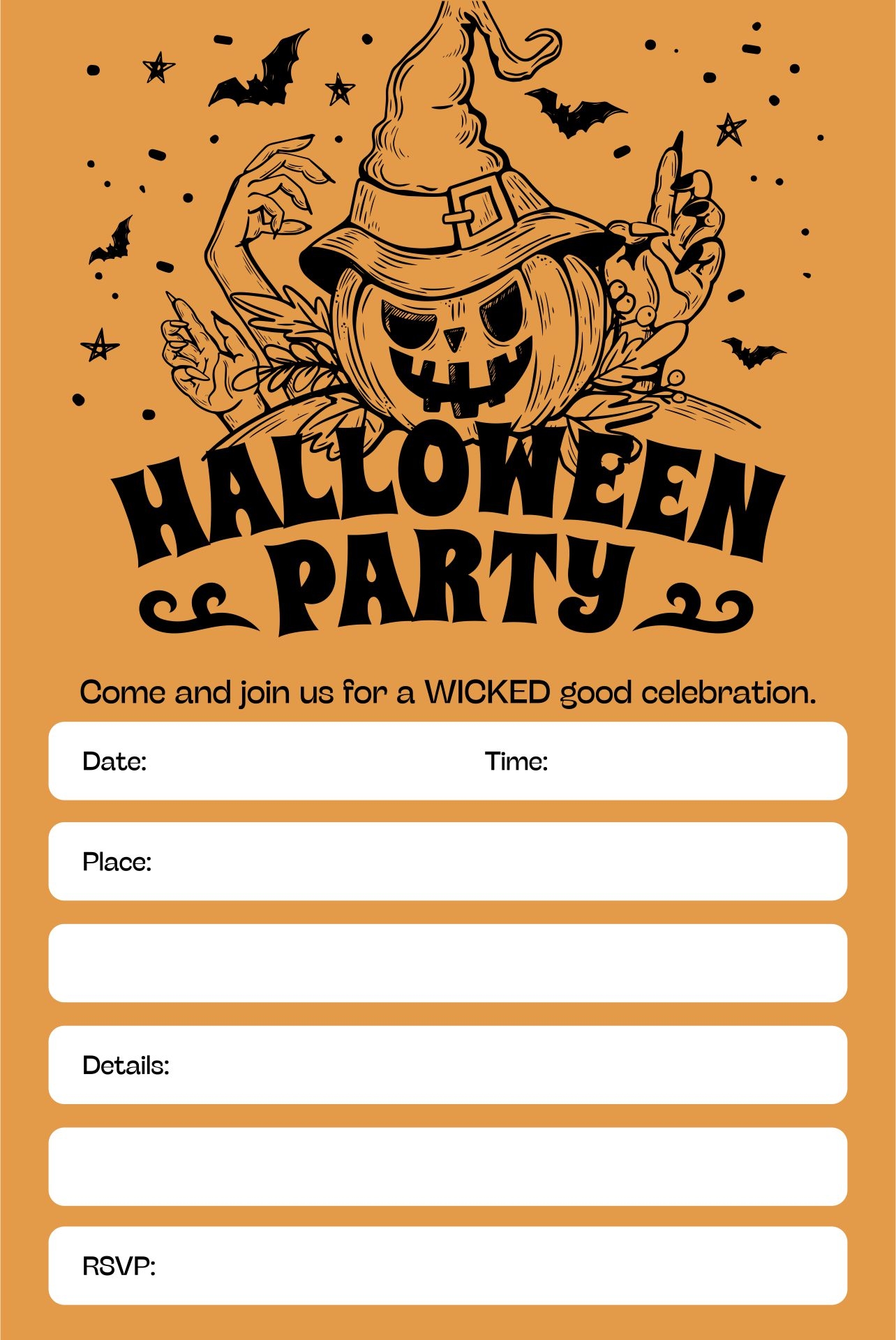 Halloween Costume Party Invitations Templates